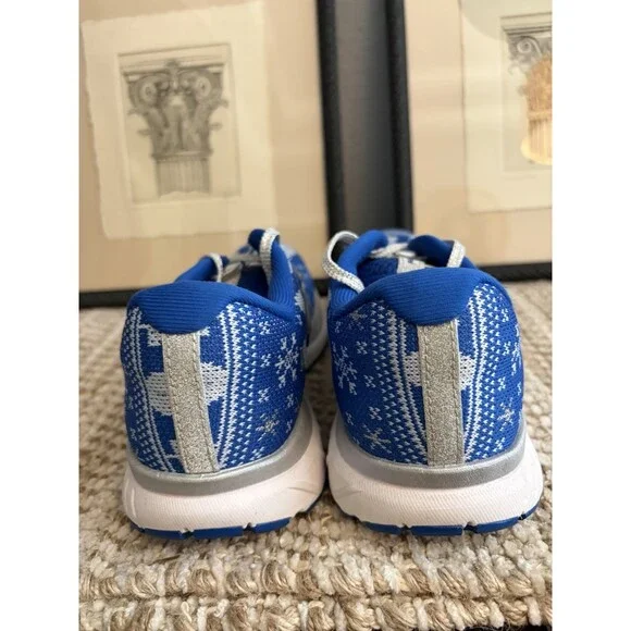 Brooks Revel 3 Run Merry Ugly Sweater Christmas Women’s Running Shoes Blue 8B - Picture 7 of 11